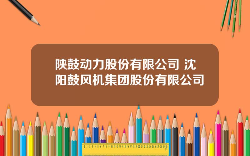 陕鼓动力股份有限公司 沈阳鼓风机集团股份有限公司